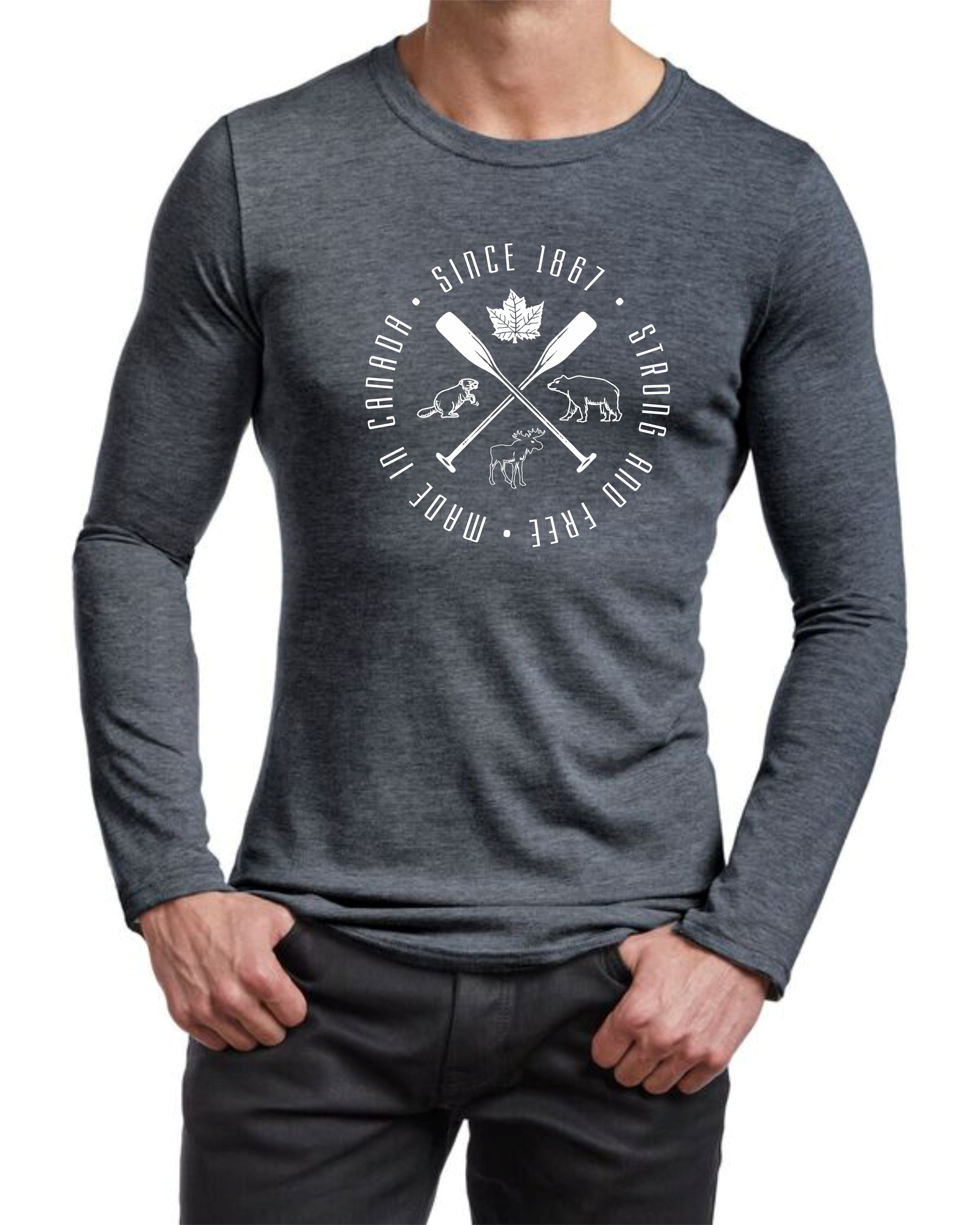 T-shirt à manches longues avec logo Strong &amp; Free™ pour homme