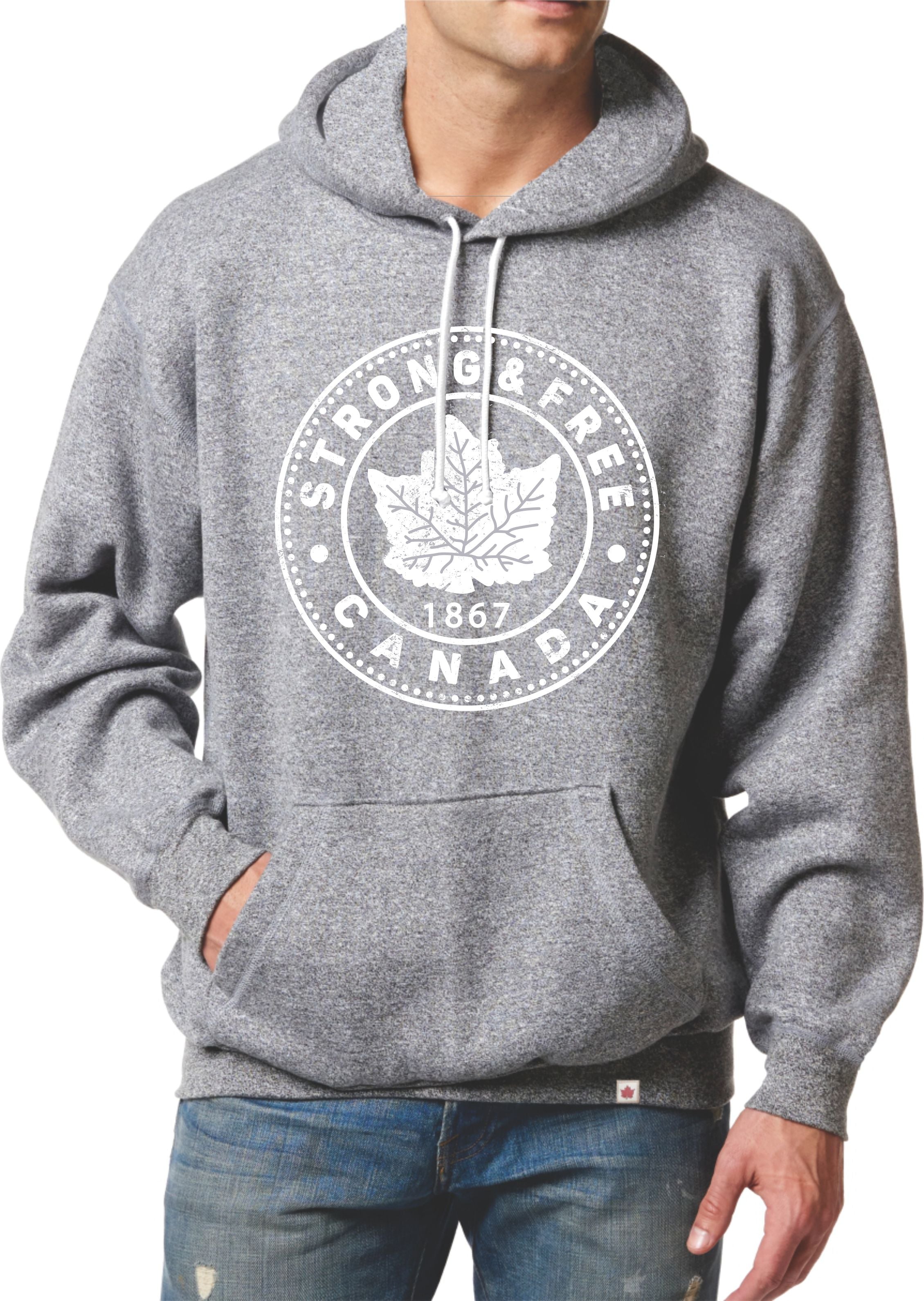 Sudadera con capucha de forro polar con logotipo Strong &amp; Free™