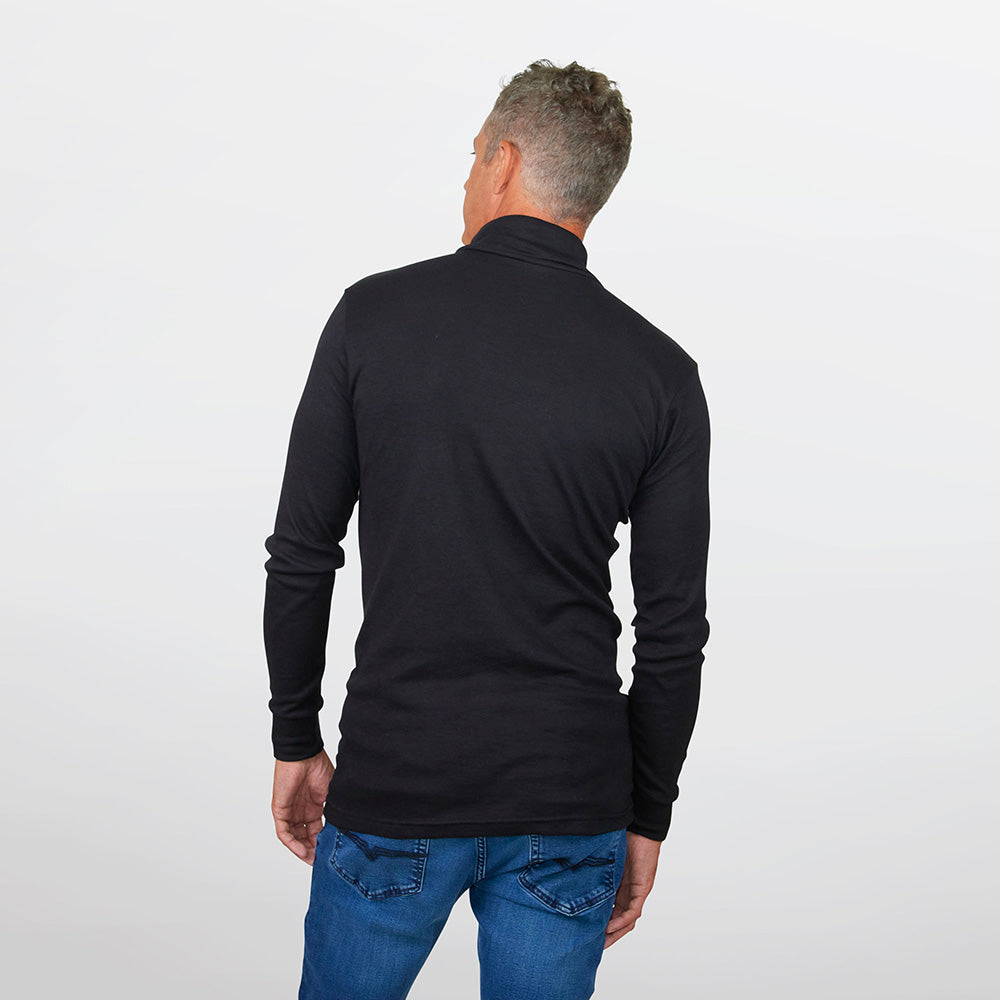 Jersey de cuello alto acanalado para hombre