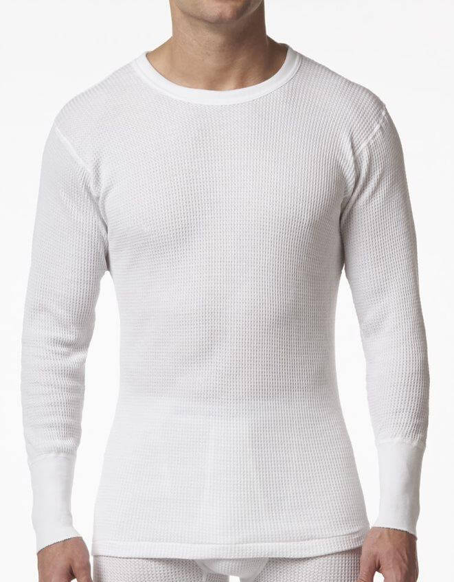 Haut de couche de base en tricot gaufré pour hommes