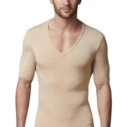 Camiseta interior invisible con cuello en V para hombre