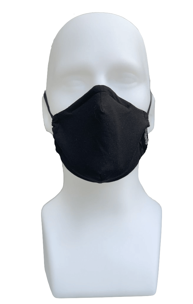 Masque facial en coton réutilisable à 3 couches avec boucles d'oreille 