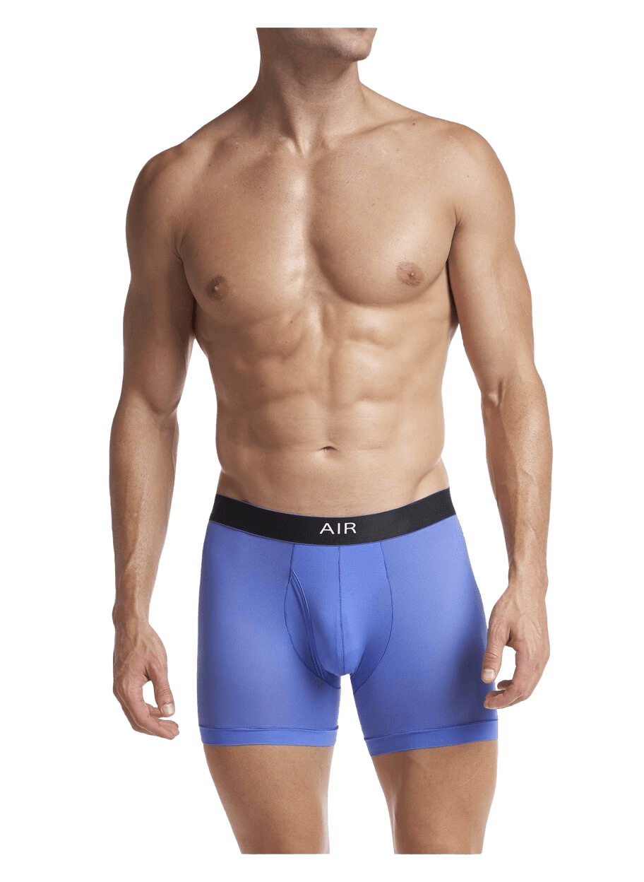 Men's AIR Boxer Brief - Blue - Front