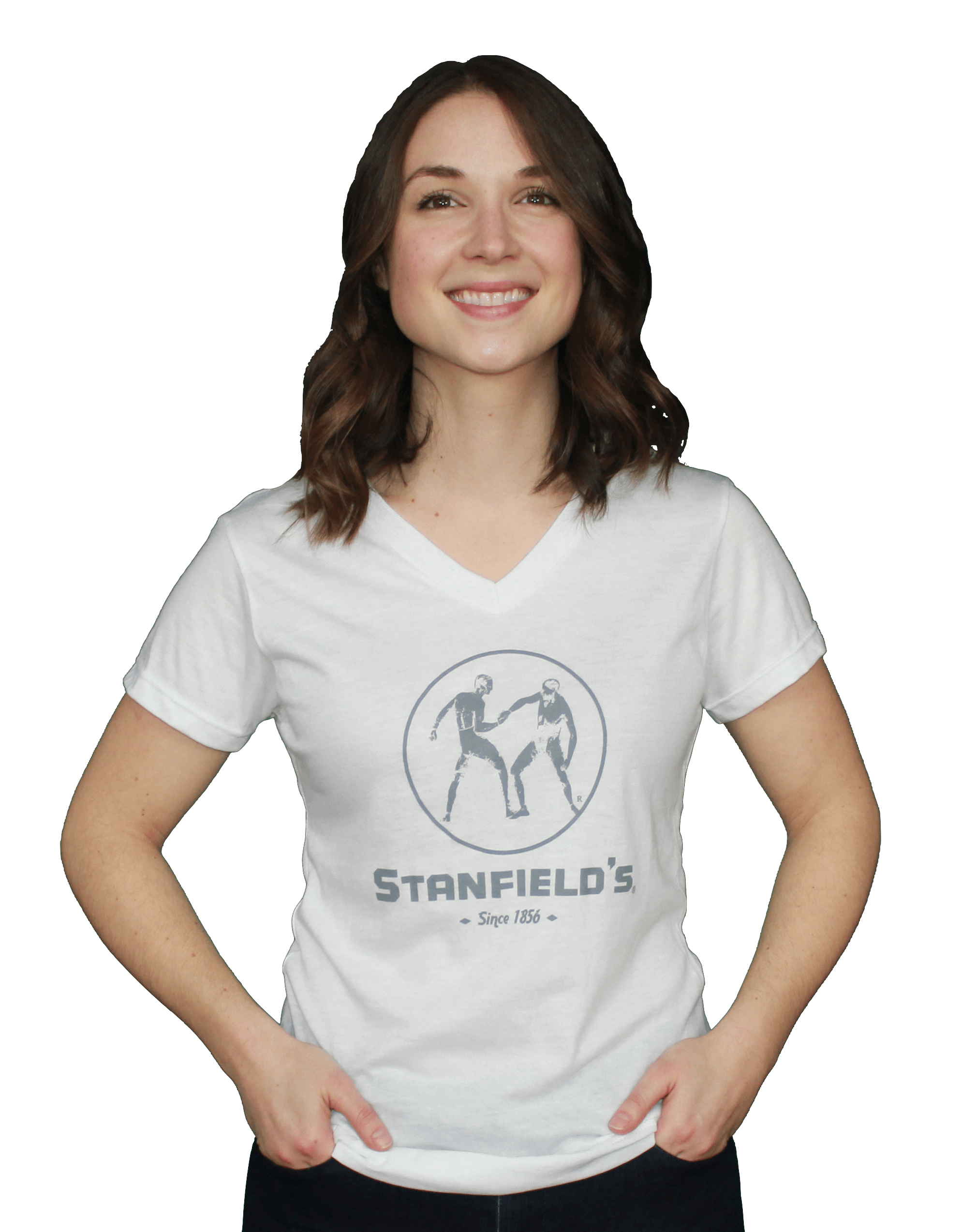 Camiseta con logotipo vintage de Stanfield para mujer
