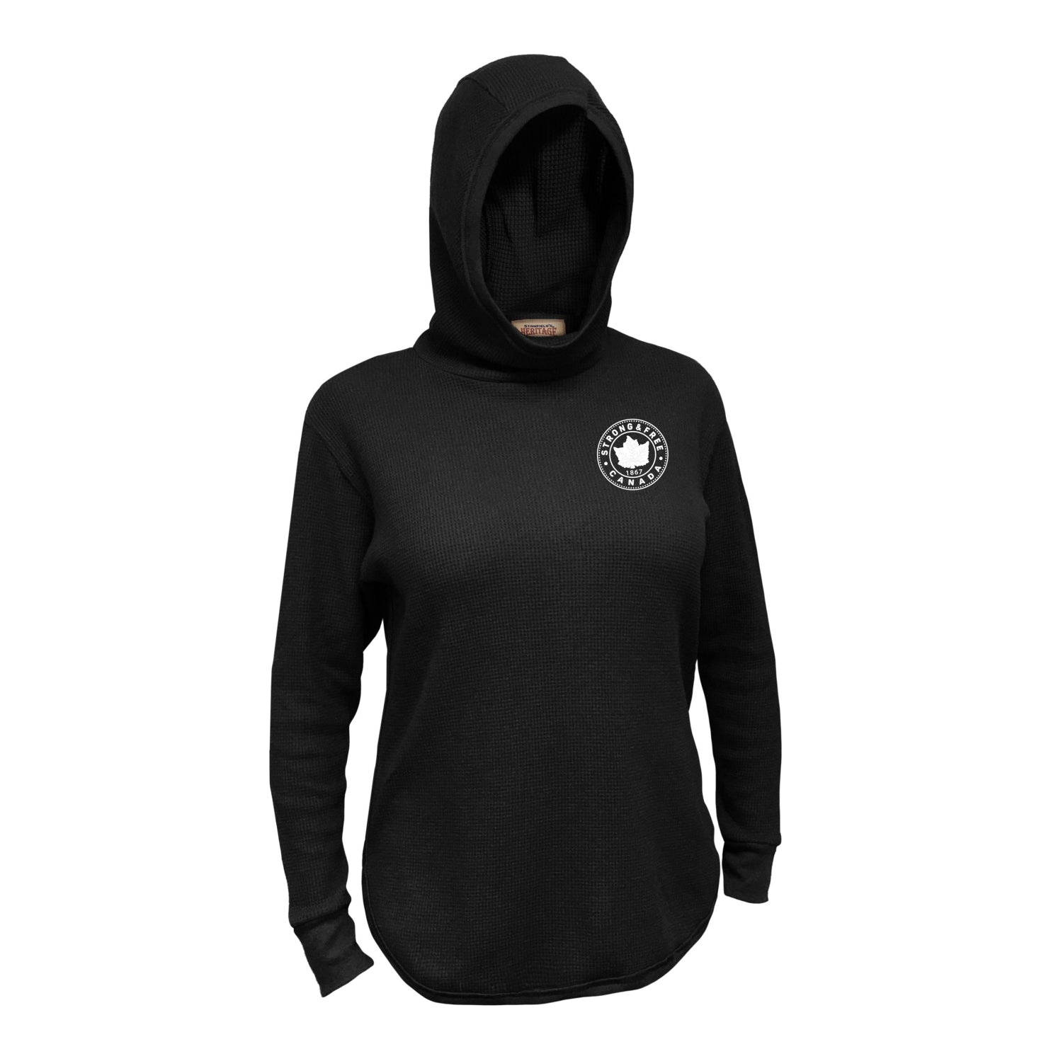 Women's Strong & Free™ Crest Embroidery Waffle Hoodie Tunic
