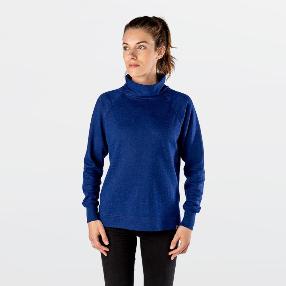 Women's 2 Layer Merino Boxy Mockneck Sweater