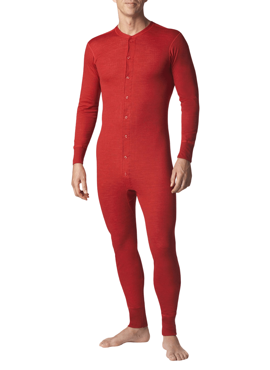 Men's Onesie Two Layer Wool Combination Underwear