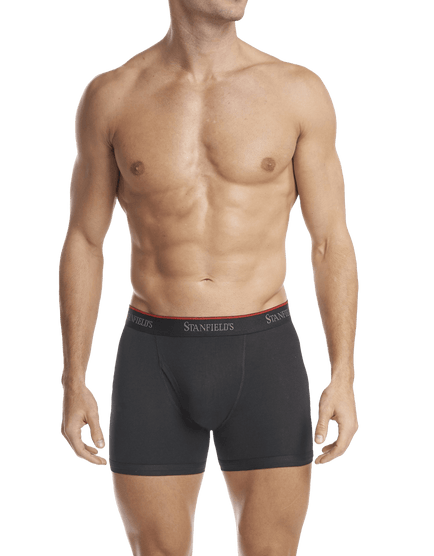 Men's Stretch Boxer Brief - 2 Pack - Front - Black