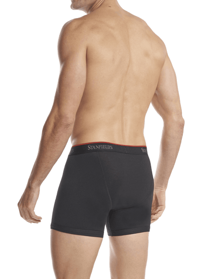 Men's Stretch Boxer Brief - 2 Pack - Side - Black