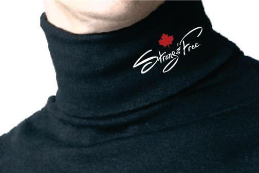 Jersey de cuello alto acanalado con logotipo Strong &amp; Free™ para hombre